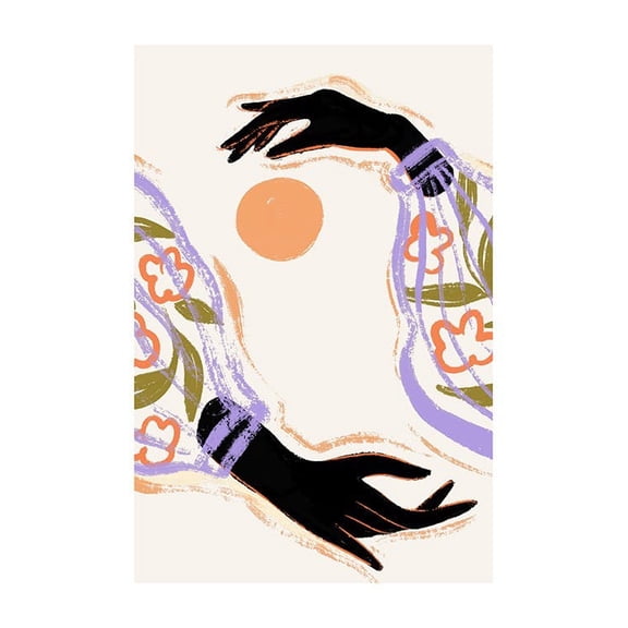 Arty Guava - Lay Hoon - Embrace The Sun Print Wall Art, Modern Wall Decor For Living Room Bedroom, 12x18 UNFRAMED