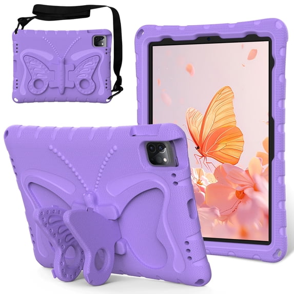 Artyond Case for 2024 iPad Pro 11" M4, Lightweight EVA Shockproof Stand Kids Case Full-body Protection with Shoulder Strap Case for New iPad Pro 11 Inch (M4) 5th Generation 2024 Release, Purple