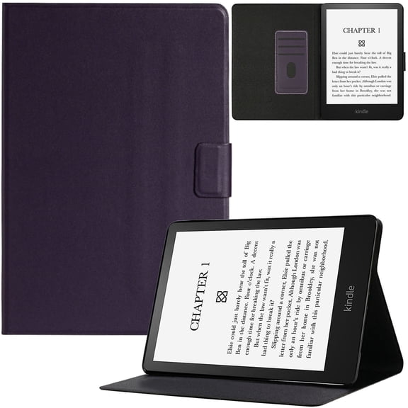 Artyond Case for 6.8" Kindle Paperwhite 2021, PU Leather Card Slots Cover with Auto Sleep/Wake Case for 6.8" Kindle Paperwhite (11th Generation-2021) and Kindle Paperwhite Signature Edition, Purple