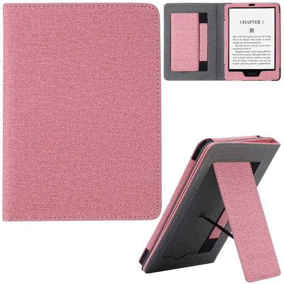Artyond Case for 6.8" Kindle Paperwhite 2021, PU Leather Hand Strap Stand with Auto Sleep/Wake Case for Kindle Paperwhite Signature Edition and Kindle Paperwhite 11th Generation 2021 Released, Pink