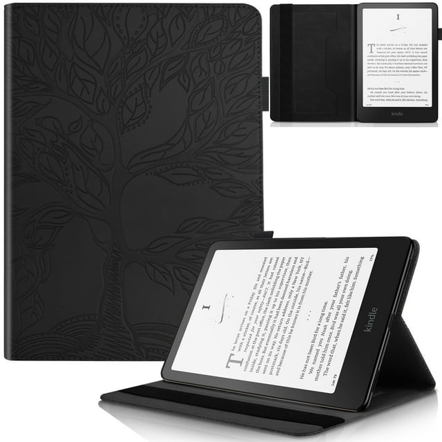 Artyond Case for 7" Kindle Paperwhite 2024, PU Leather with Auto Sleep/Wake Card Slots Case for Amazon Kindle Paperwhite 12th Generation, 2024 Release and Kindle Colorsoft Signature Edition, Black