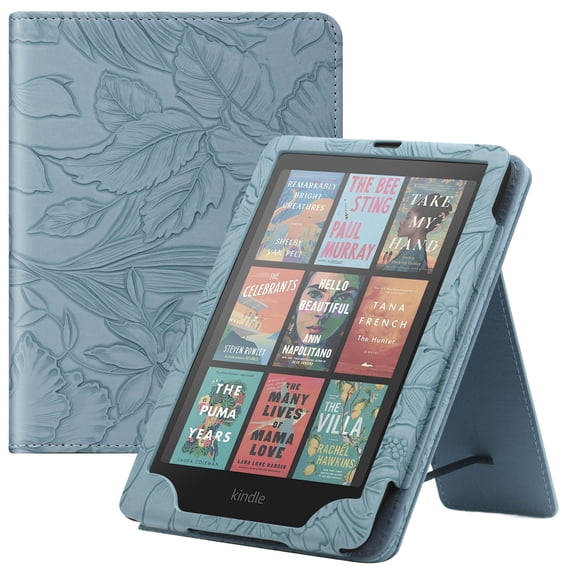 Artyond Case for 7" Kindle Paperwhite 2024, PU Leather Hand Strap Stand with Auto Sleep/Wake Case for All-New 7" Kindle Paperwhite (12th Gen 2024) & Kindle Colorsoft Signature Edition, Light Blue