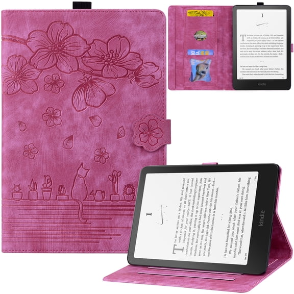 Artyond Case For 7" Kindle Paperwhite 2024, Premium PU Leather with Auto Sleep/Wake Protective Case for All-New Kindle Paperwhite (12th Generation, 2024) and Kindle Colorsoft Signature Edition, Rose