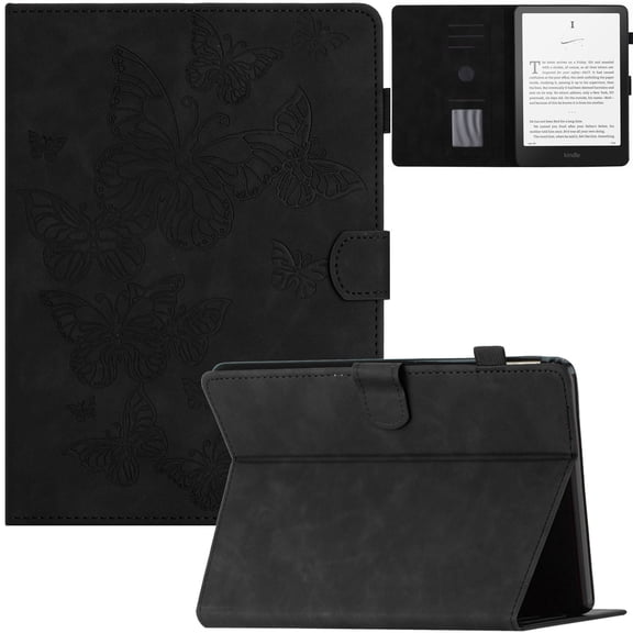 Artyond Case for 7" Kindle Paperwhite 2024, Premium PU Leather Card Slots with Auto Sleep/Wake Case for Kindle Paperwhite (12th Generation-2024) and Kindle Colorsoft Signature Edition, Black