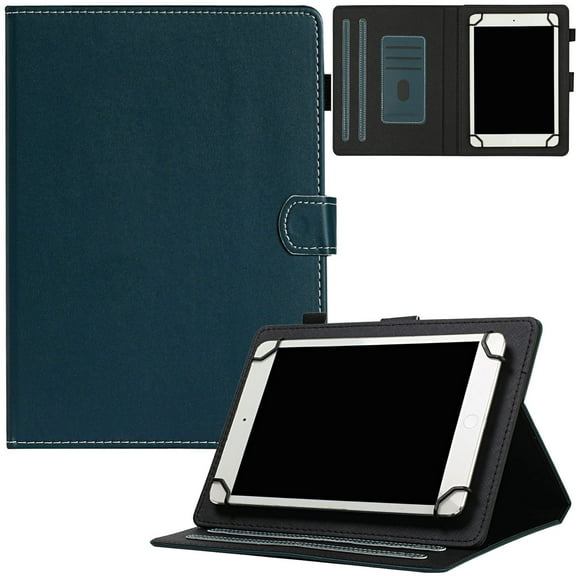 Artyond Case for 8.0 inch Tablet, PU Leather Multi-angle Viewing Stand with Card Slots Case for Galaxy Tab 8.0 8.4/iPad Mini 7.9 8.3/Kindle Fire HD8/HD8 Plus and More Android 8.0 inch Tablets, Green