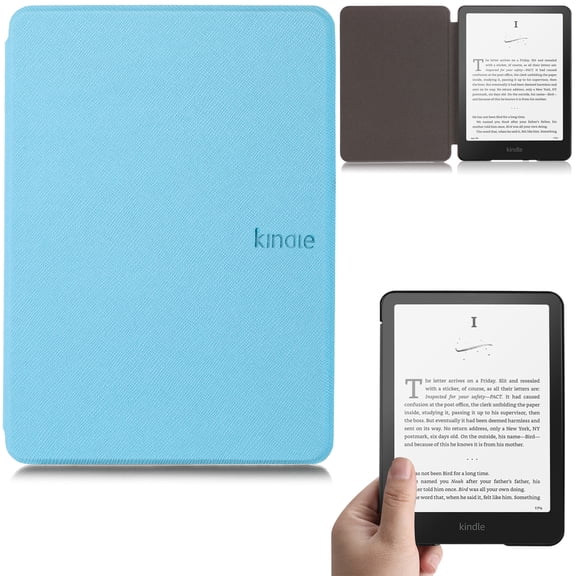 Artyond Case for All-new Amazon Kindle Paperwhite 2024, Premium PU Leather with Auto Sleep/Wake Case for 7" Kindle Paperwhite Signature Edition and Kindle Paperwhite 12th Generation 2024, Light Blue