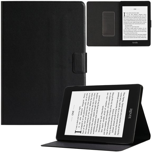 Artyond Case for Kindle Paperwhite 2018, Lightweight PU Leather Card Slots Cover with Auto Sleep/Wake Case for Amazon 6" Kindle Paperwhite 10th Generation 2018 Released (Model: PQ94WIF), Black