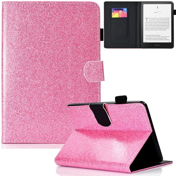 Artyond Case for Kindle Paperwhite 2024, PU Leather Card Slot Folio with Auto Sleep/Wake Case For 7" All-New Kindle Paperwhite 12th Generation 2024 and Kindle Colorsoft Signature Edition, Pink