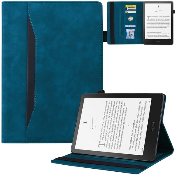 Artyond Case For New Kindle Paperwhite 2024, Premium PU Leather with Auto Sleep/Wake Folio Case for 7" Amazon Kindle Paperwhite 12th Generation 2024 and Kindle Colorsoft Signature Edition, Blue