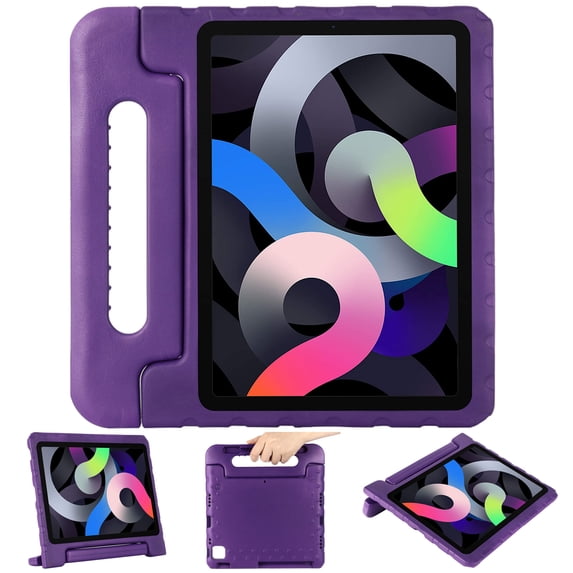 Artyond Case for iPad Air 5th/4th Gen 2022/2020, Shockproof EVA Stand Portable Handle Full Body Protective Case for iPad Air 10.9 Inch 5th Generation/4th Generation 2022/2020 Released, Purple