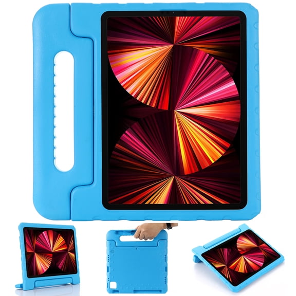 Artyond Case for iPad Pro 11 Inch 2022/2021/2020/2018, Shockproof EVA Stand Portable Handle Full Body Protective Case for iPad Pro 11 inch 4th Gen 2022/3rd Gen 2021/2nd Gen 2020/1st Gen 2018, Blue