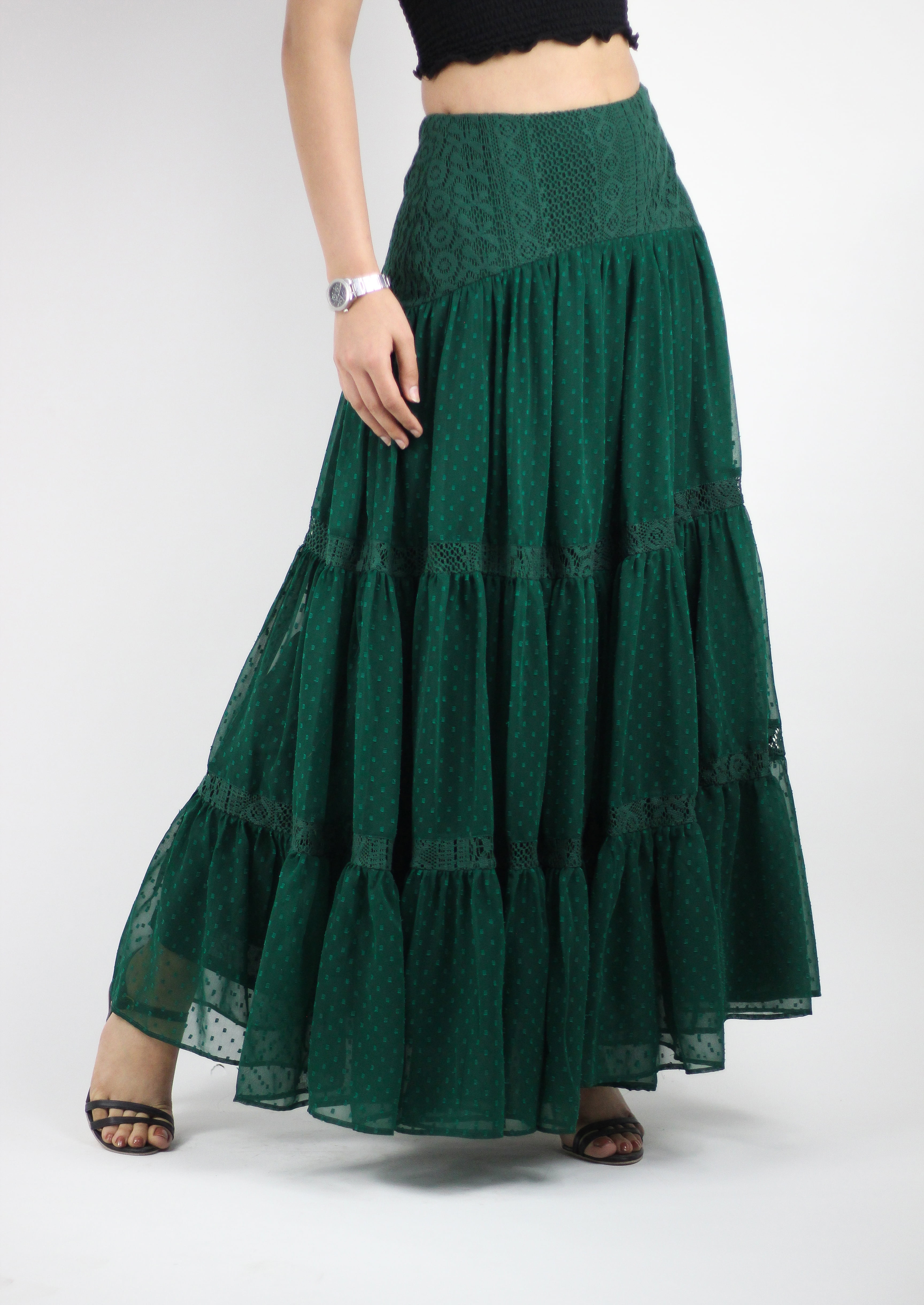 Artyska Green Yoke Maxi Skirt in Bahrain at BHD 0 Rating 5