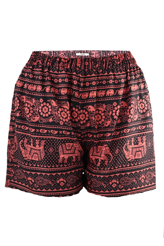 Maroon Hathi Shorts
