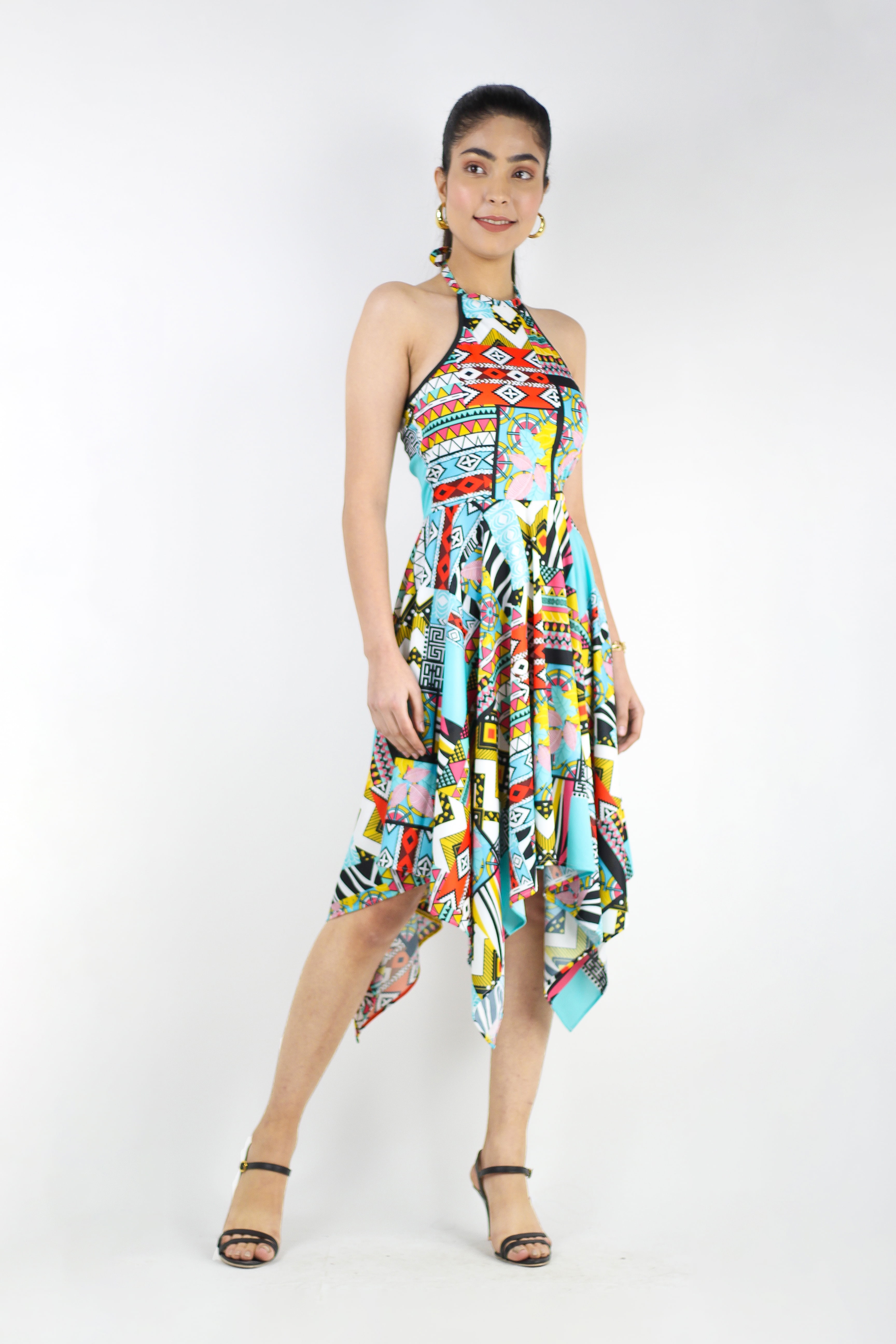 chain halter dress Ruby Satin Chain Halter Neck Backless Maxi Dress main image 0