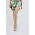 thumbnail image 1 of Artyska Women's Printed Green Summer Shorts, 1 of 5