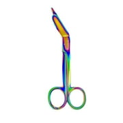 Artzone Lister Bandage Scissors - 5.5-Inch Cynamed Medical-Grade Stainless Steel Shears - Multi-Colored Rainbow Titanium Finish - Sharp Blades Cut Through Bandages, Dressing, Tape, Gauze, Cl