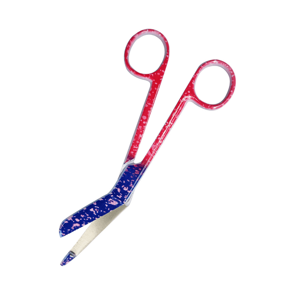Artzone Lister Bandage Scissors - 5.5-Inch Cynamed Stainless Steel Shears - Purple/Pink Dew Drops