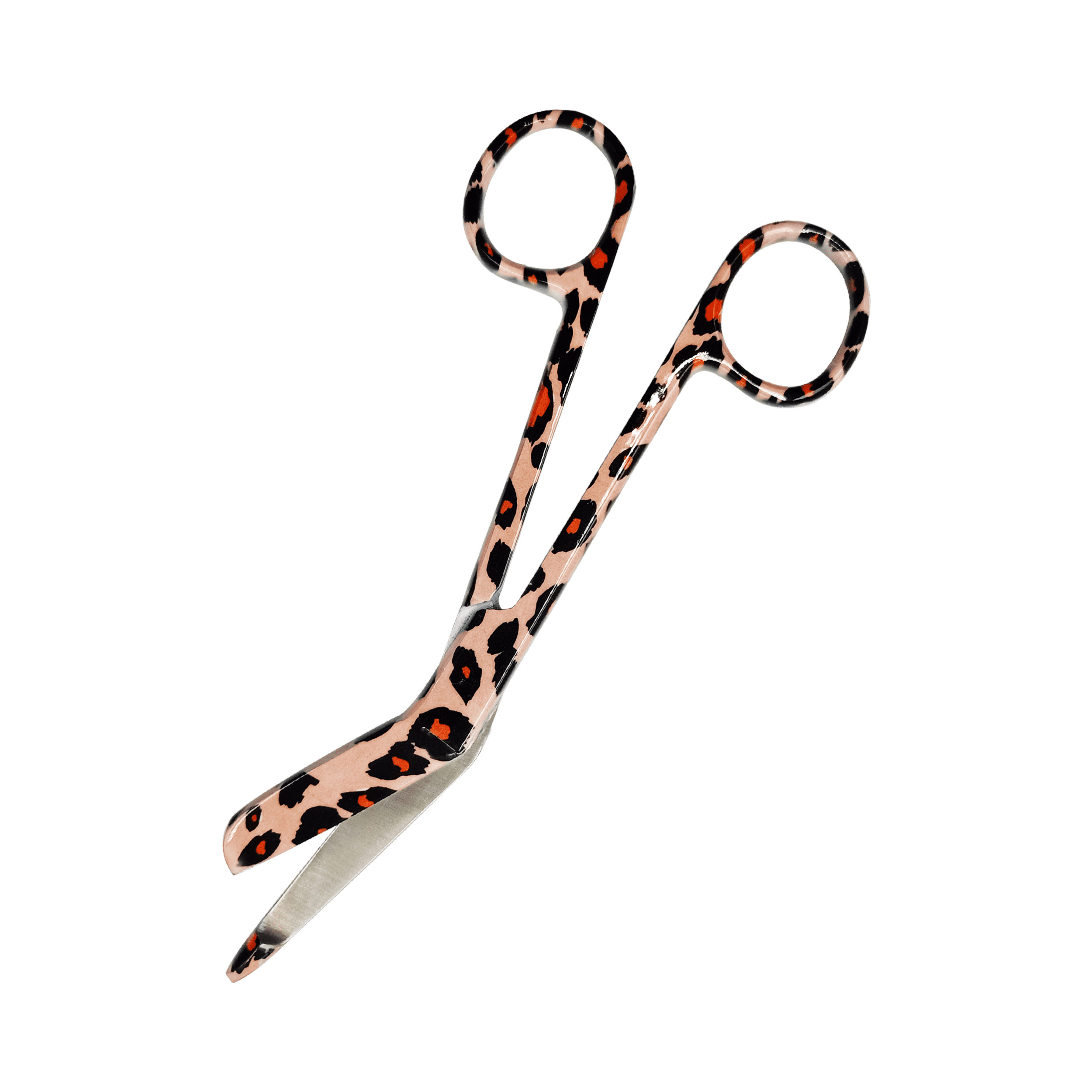 Artzone Lister Bandage Scissors - 5.5-Inch Cynamed Stainless Steel Shears - Tan Leopard