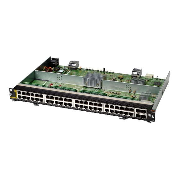 HPE Aruba 6400 48-port 1GbE Class 6 PoE and 4-port SFP56 v2 Module - Switch - L3 - 48 x 10/100/1000 (PoE) + 4 x 50 Gigabit Ethernet SFP56 - rack-mountable - PoE - for P/N: R0X27C, R0X38C, R0X39C, R0X40C, R0X41C, R0X42C, R0X43C