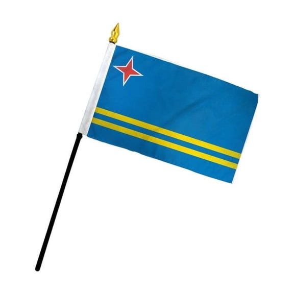 Aruba 4x6in Stick Flag