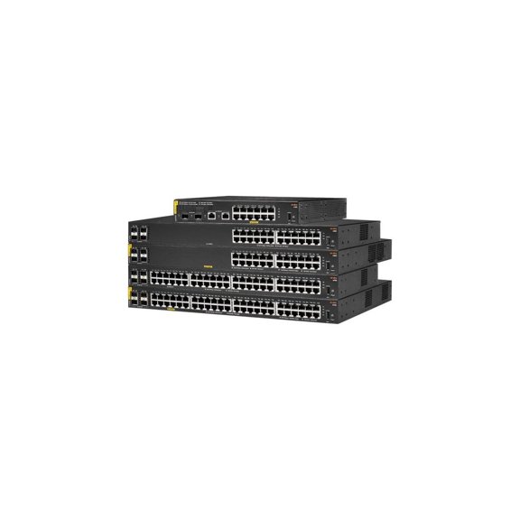 HPE Aruba 6100 24G Class4 PoE 4SFP+ - Switch - managed - 24 x 10/100/1000 + 4 x 1 Gigabit / 10 Gigabit SFP+ - side to side airflow - rack-mountable - PoE+ (370 W)