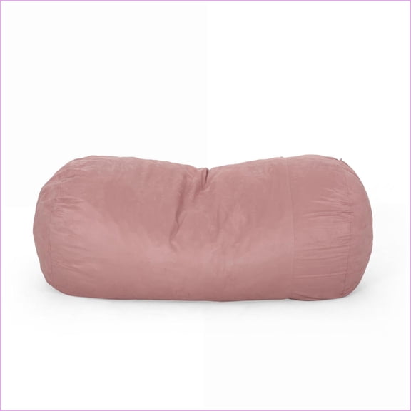 Aruba 8-Foot Microfiber Lazy Sofa Bean Bag Chair for Adults | Rose Pink | Elongated