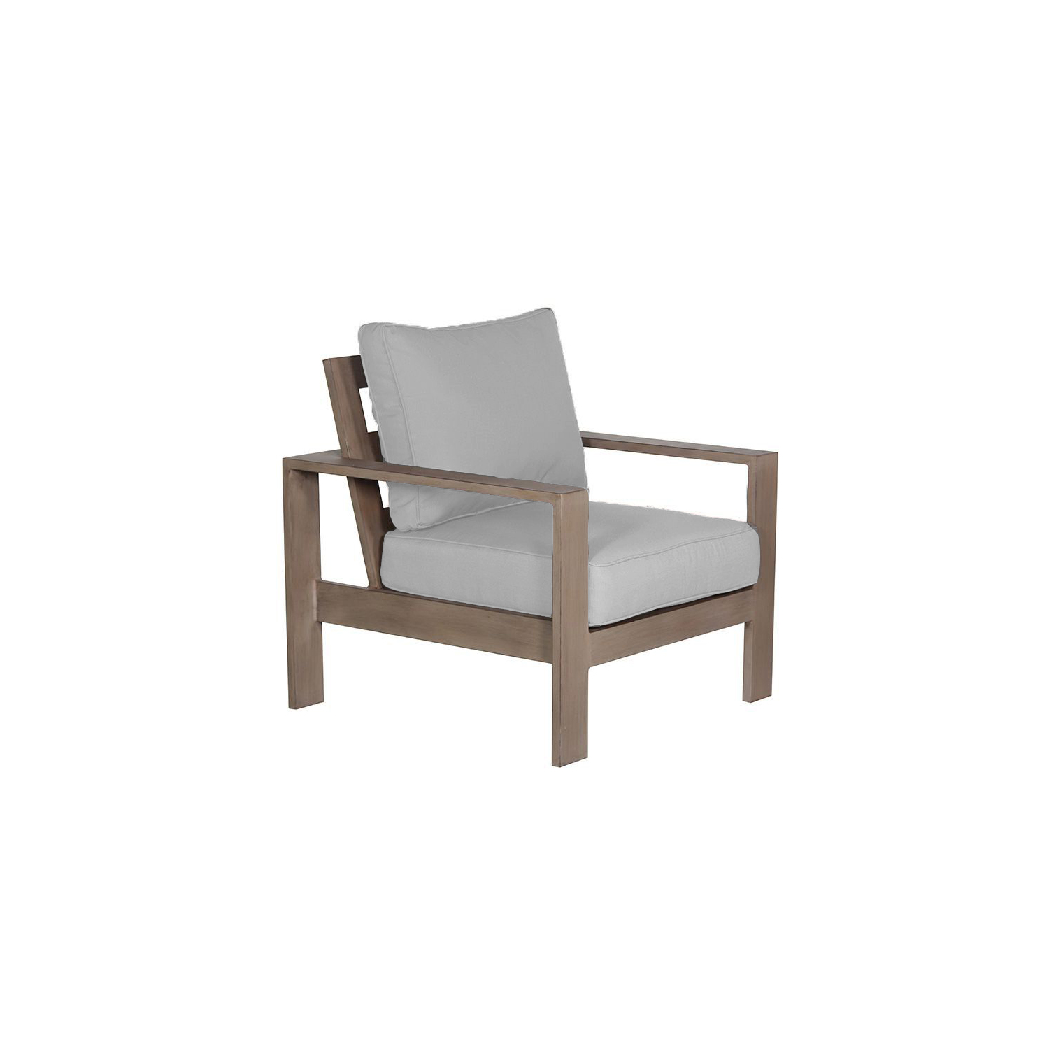 Aruba Aluminum Frame Club Chair with Sunbrella Cushion in Handpainted Taupe
