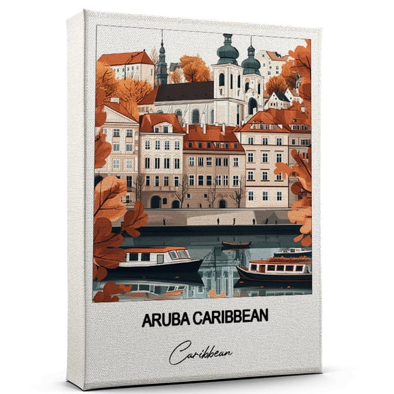 Aruba Caribbean Travel Canvas Art – Stunning Travel Wall Print Caribbean Canvas Inspired Artwork to Elevate Your Living Room or Office – Ready to Hang