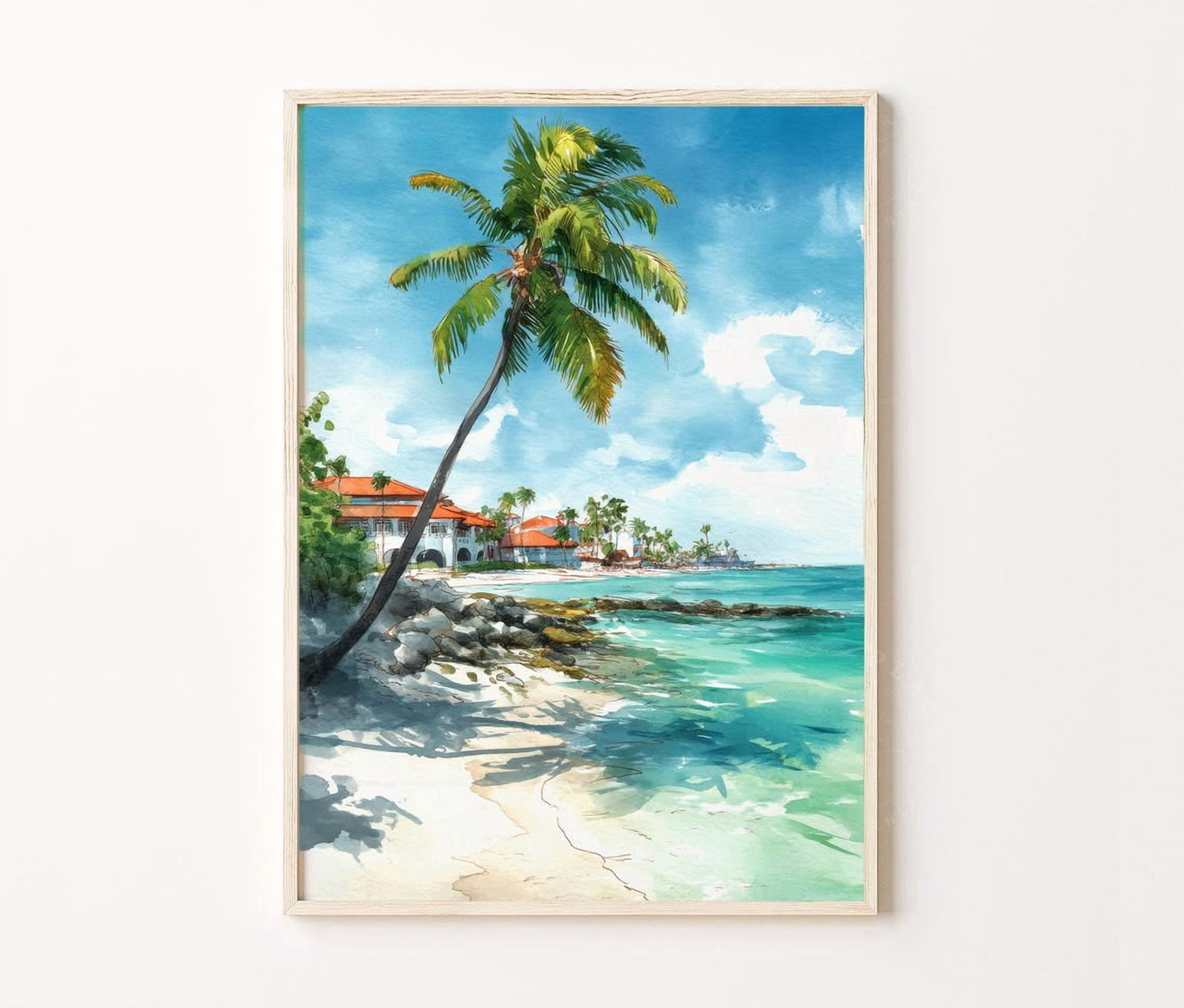 Islander Sliipper Aruba Caribbean Tropical Beach Wall Art Print, Island Travel Home Decor ...