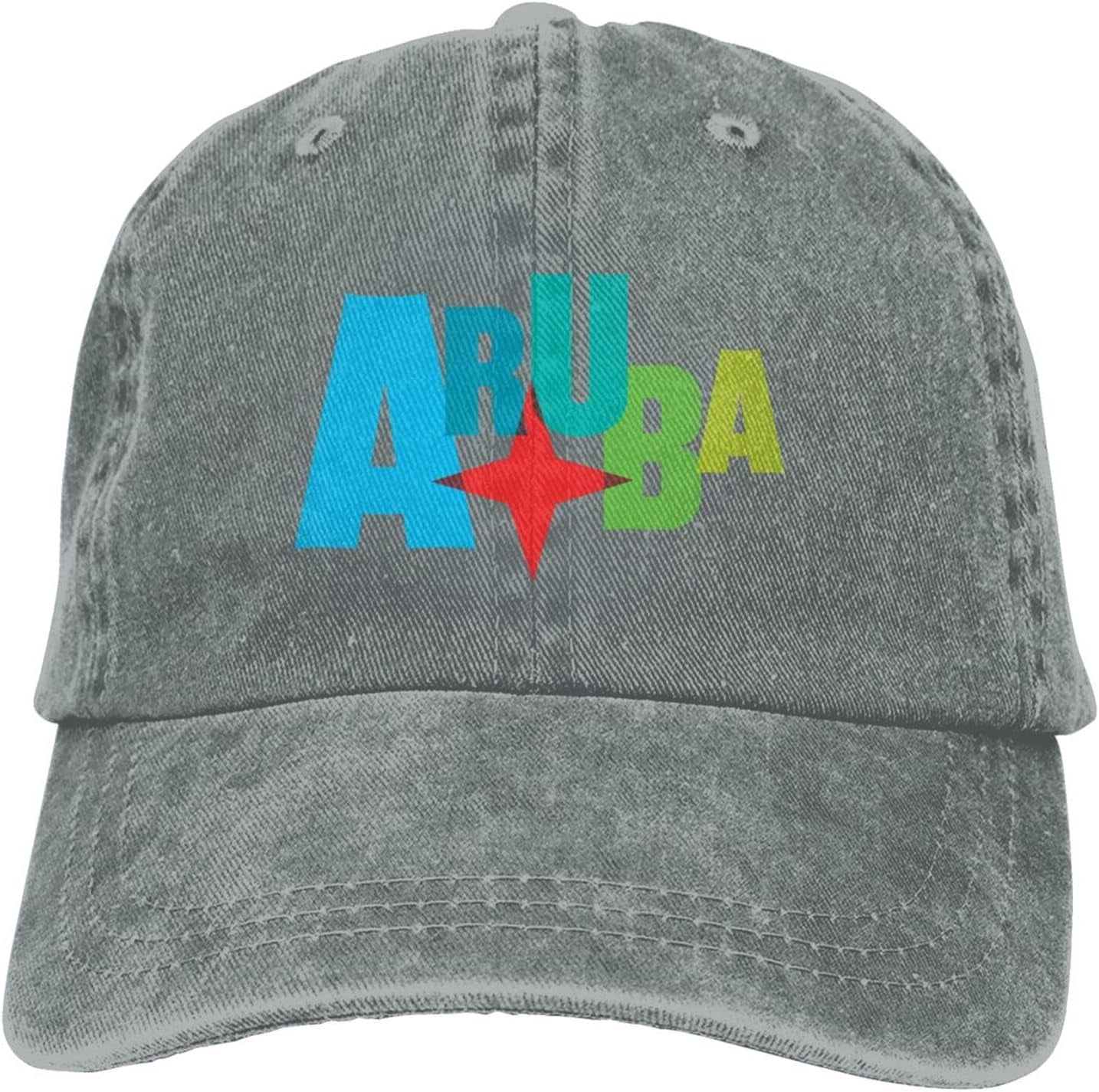 Aruba Flag Denim Hats for Mens Womens Baseball Caps 