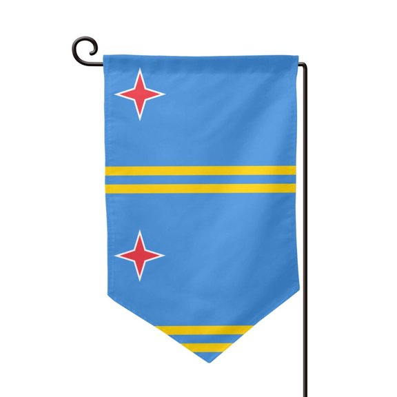 Aruba Flag Double Sided Garden Flag for Indoor Outdoor Decorations 12.5 * 18 Inches Sharp Corner