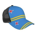 thumbnail image 1 of Aruba Flag Snapback Trucker Hats Baseball Caps Adjustable Mesh Back Ball Caps For Men Women, 1 of 5