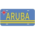 thumbnail image 1 of Aruba Flag With Country Name Novelty Car Auto License Plate, 1 of 3