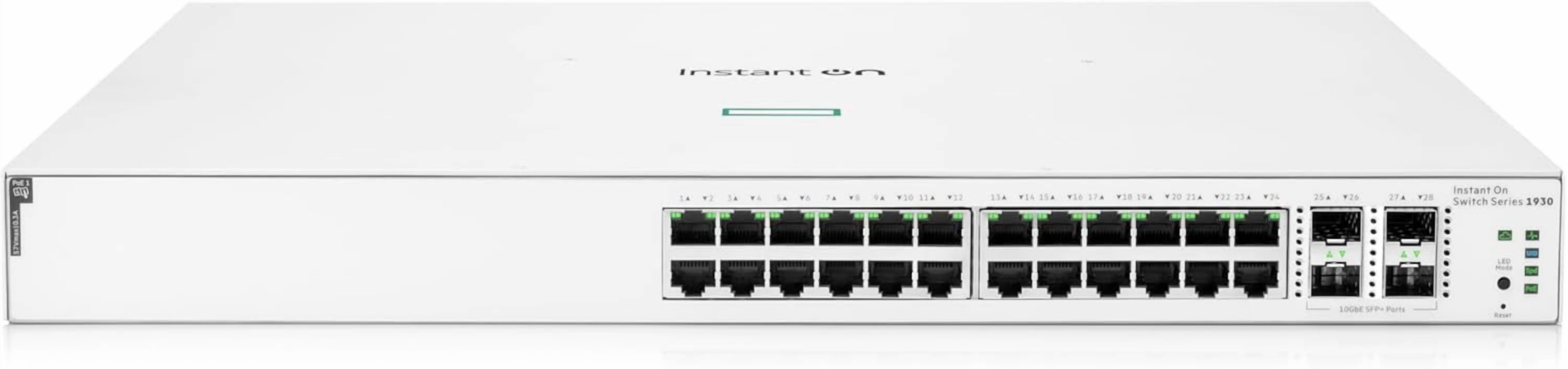 HPE Networking Instant On Switch 24p Gigabit CL4 PoE 4p SFP+ 370W 1930 (JL684B#ABA)