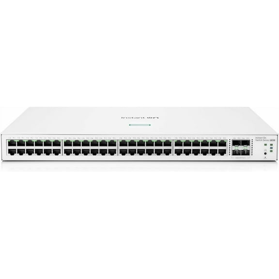HPE Networking Instant On 1830 48-Port Gb Smart Switch - 48x 1G | 4X SFP | US Cord (JL814A#ABA)