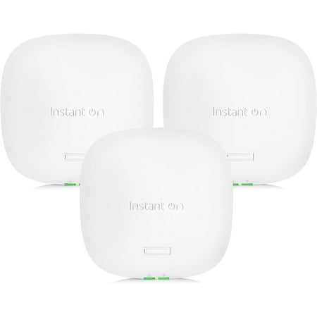 HPE Networking Instant On AP22 | Wi-Fi 6 802.11ax Dual Band Wireless Access Point | US Model | Power Source not Included (Pack of 3) - R4W01A