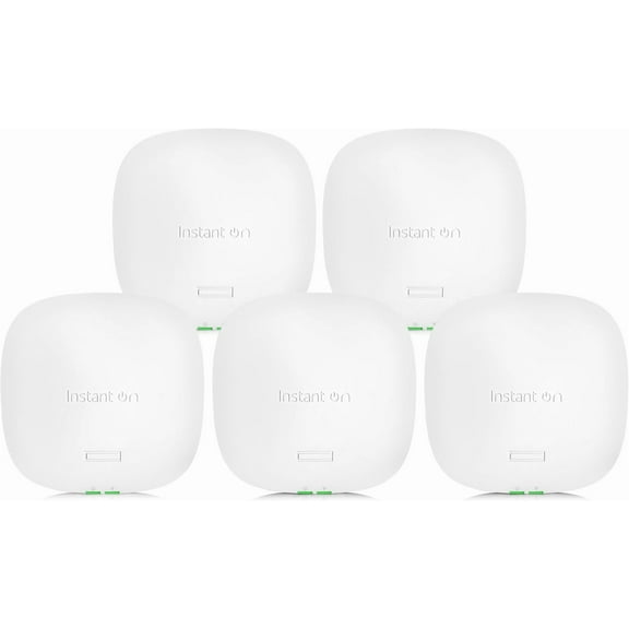 HPE Networking Instant On AP22 | Wi-Fi 6 802.11ax Dual Band Wireless Access Point | US Model | Power Source not Included (Pack of 5) - R4W01A
