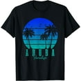 thumbnail image 1 of Aruba Paradise Beach Surfing Caribbean Surfer T-Shirt, 1 of 4