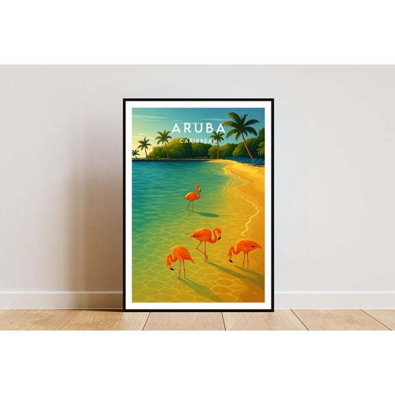 Aruba Travel Print Caribbean Aruba Poster Caribbean Poster Caribbean Print Travel Wall Art Aruba Print Aruba Travel Poster