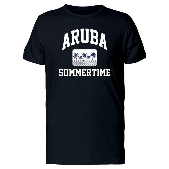 Aruba Tropical Summertime Quote T-Shirt Men -Image by Shutterstock, Male 4X-Large
