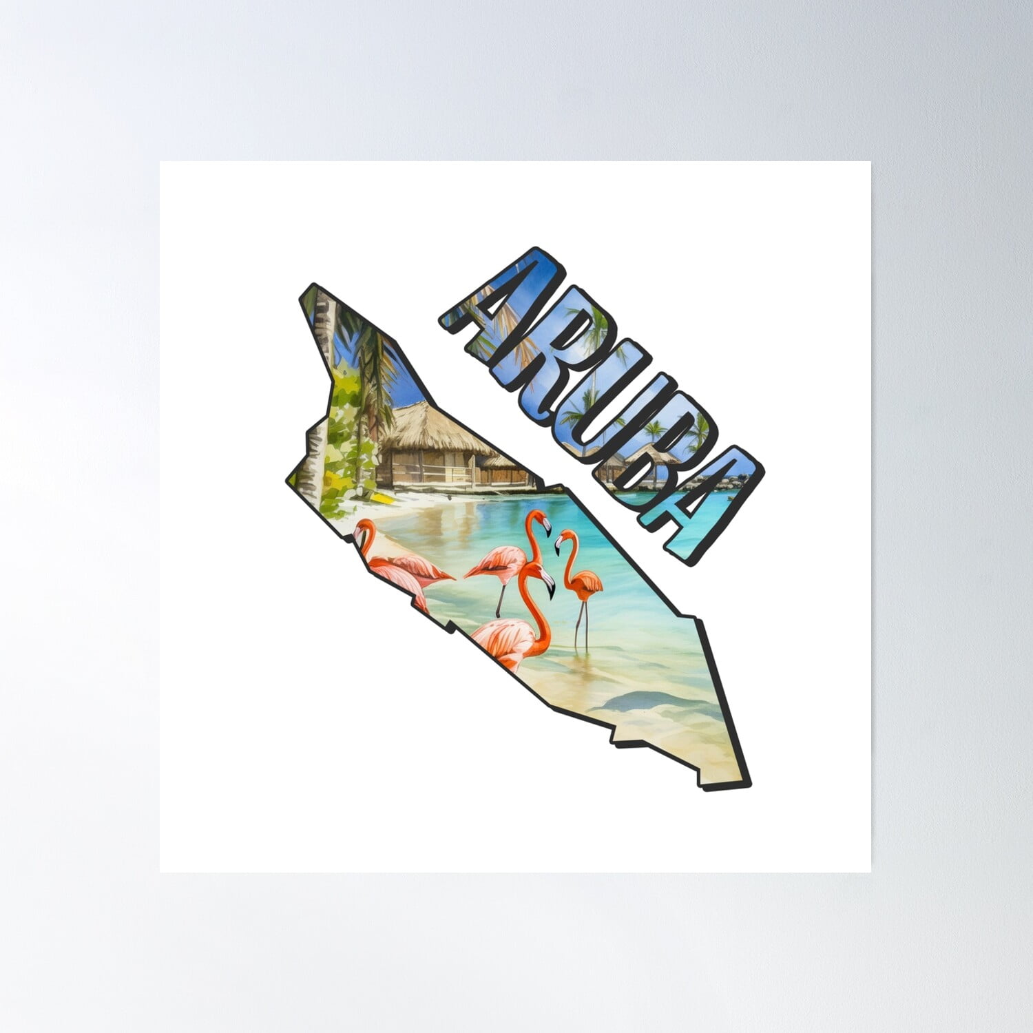 Aruba Watercolor Map Poster Wall - Aruba Watercolor Map Poster Wall Art Modern Wall Decor 16x16 UNFRAMED 0011d1ec Fe65 49b4 867d 46b112657352.6b13992bd7fd8f4be050134f6f2c3100