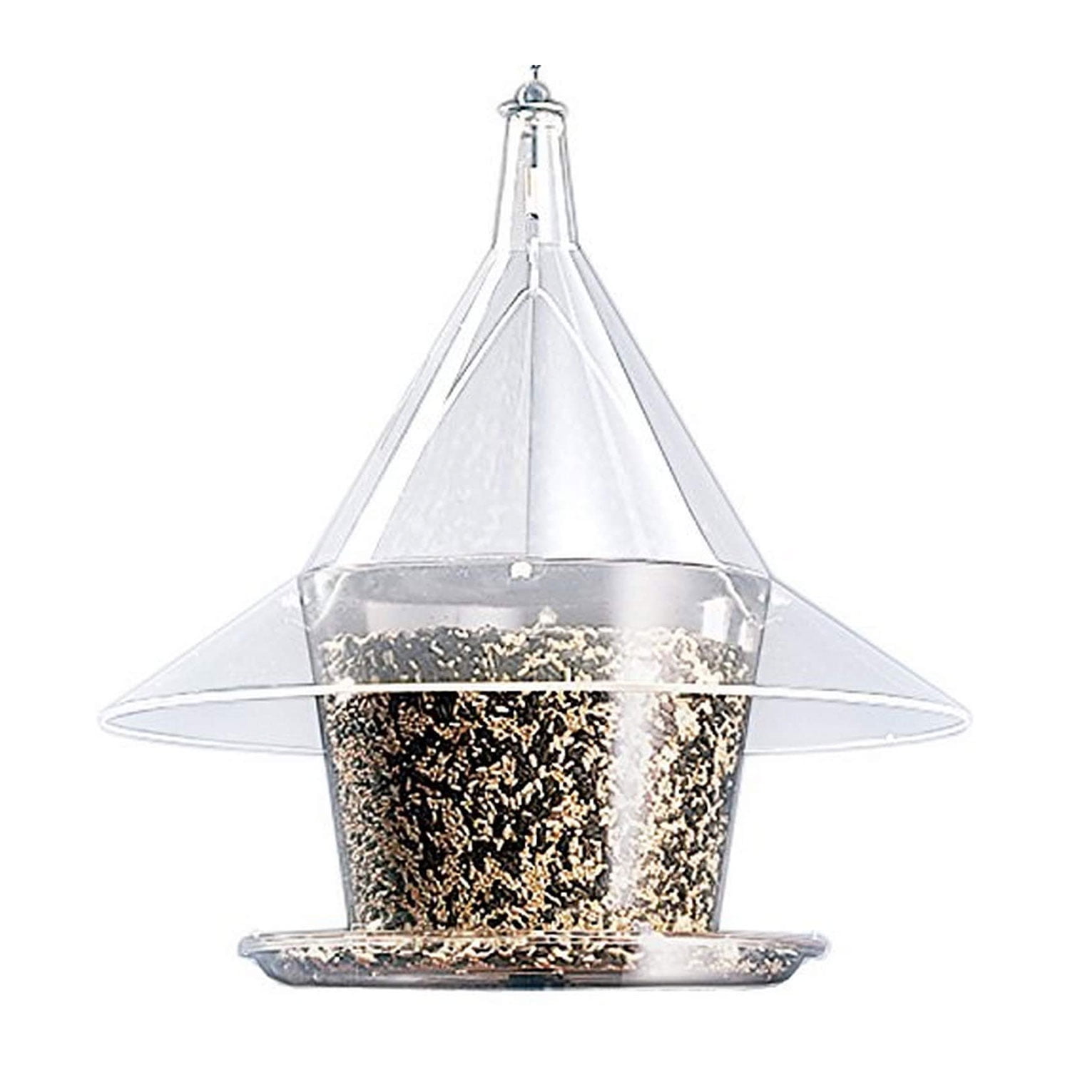 Clear Plastic Squirrel Resistant Hanging Bird Feeder, 17-inch
