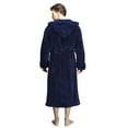 thumbnail image 1 of Arusa Int Men's Hooded Fleece Bathrobe Turkish Soft Plush Robe, 1 of 5