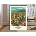 thumbnail image 1 of Arusha Tanzania Cityscape Wall Art Travel Decor Photo Print, Stretched Canvas 16x20in, 1 of 4