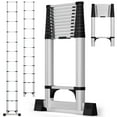 thumbnail image 1 of Aruwei 12.8/15.5ft Telescoping Extension Ladder | Heavy-Duty 330lb Capacity with Secure Locking Mechanism | Stainless Steel Collapsible Ladder for Home, RV & Outdoor UseLadder Strap, 1 of 7