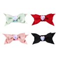 Aruwei 4Pcs Pet Hair Clip Faux Pearl Bow Decorations, Small Puppy Cat Hair Accessories for
