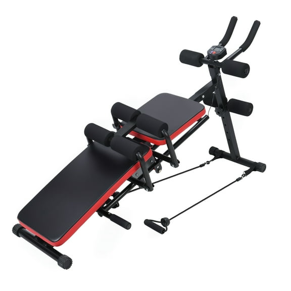 Aruwei Adjustable Folding Sit Up Bench Abdominal Exercise Equipment Bench for Men and Women Strength Training Bench Ab Exercise Equipment for Total Body Workout Clearance Workout Bench
