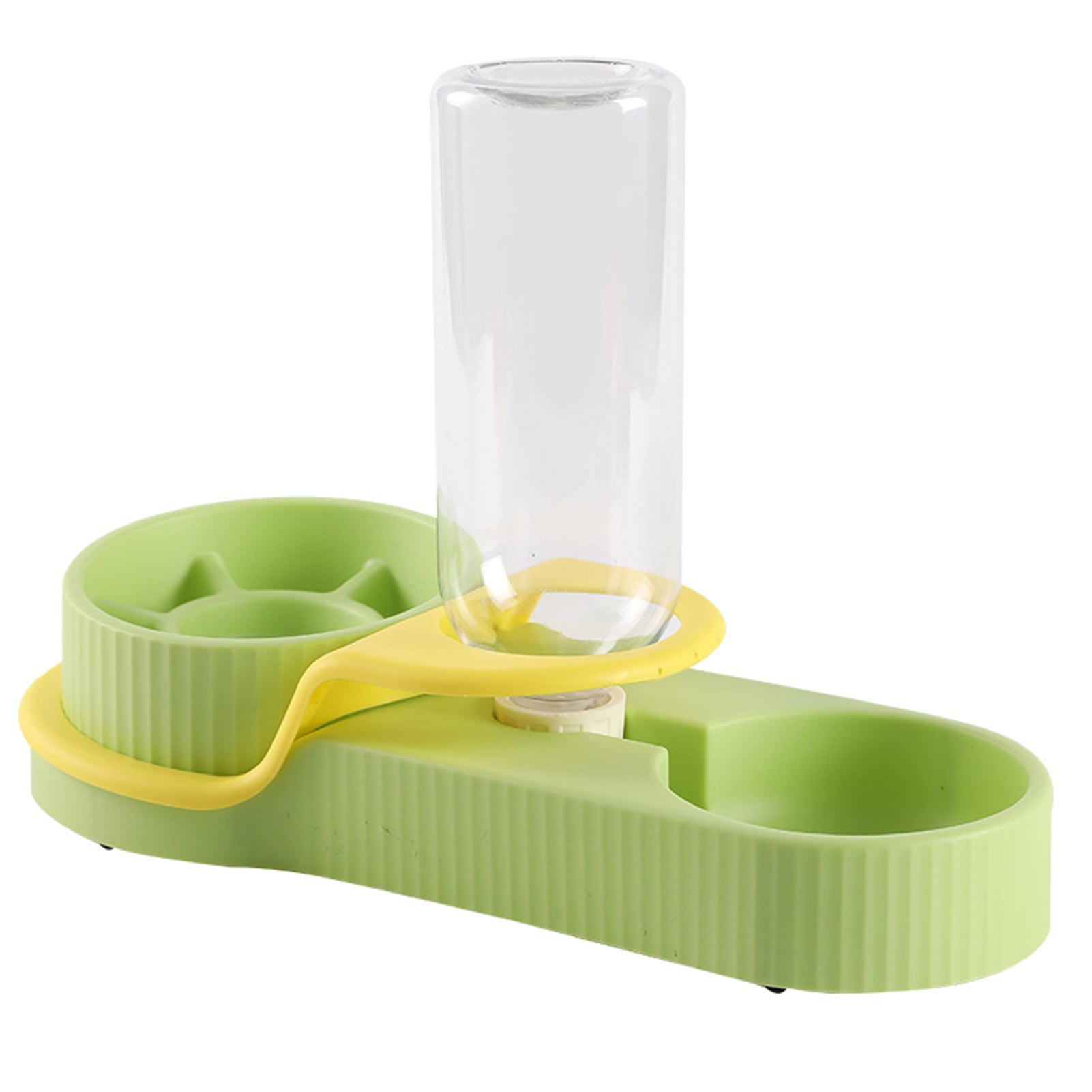 Aruwei Automatic Pet Feeder Water Dispenser, Double Bowl Stand with