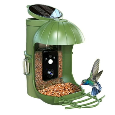 Aruwei Bird Feeder with Camera - Smart Bird Feeder with AI Identification, 1080P Resolution Night Vision, Bird Watching Camera for Bird Lovers