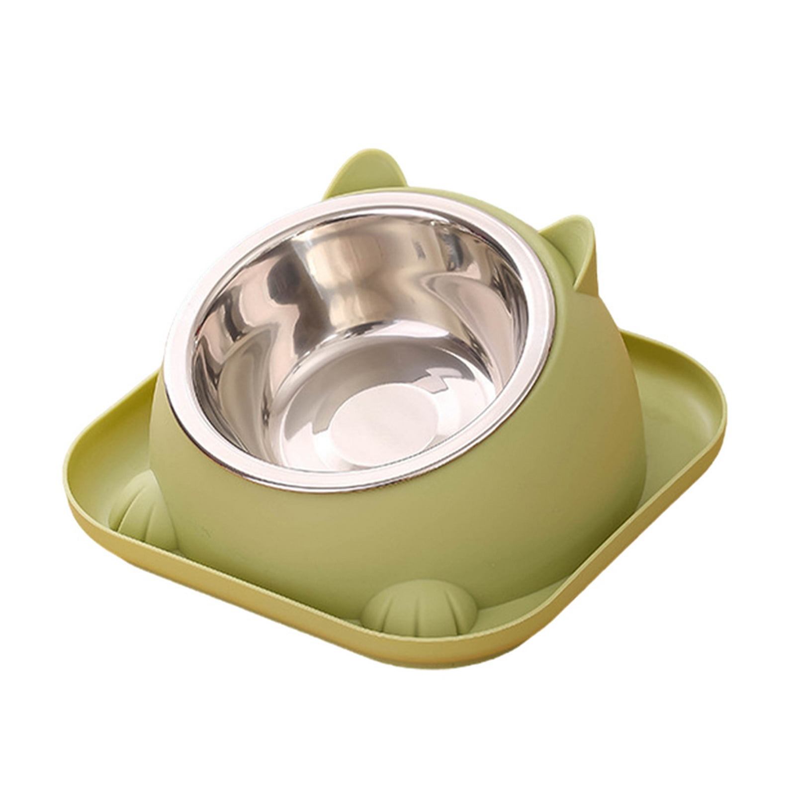 Aruwei Cat Feeder Bowl, Stable Base, Round Corner Design, FoodGrade PP